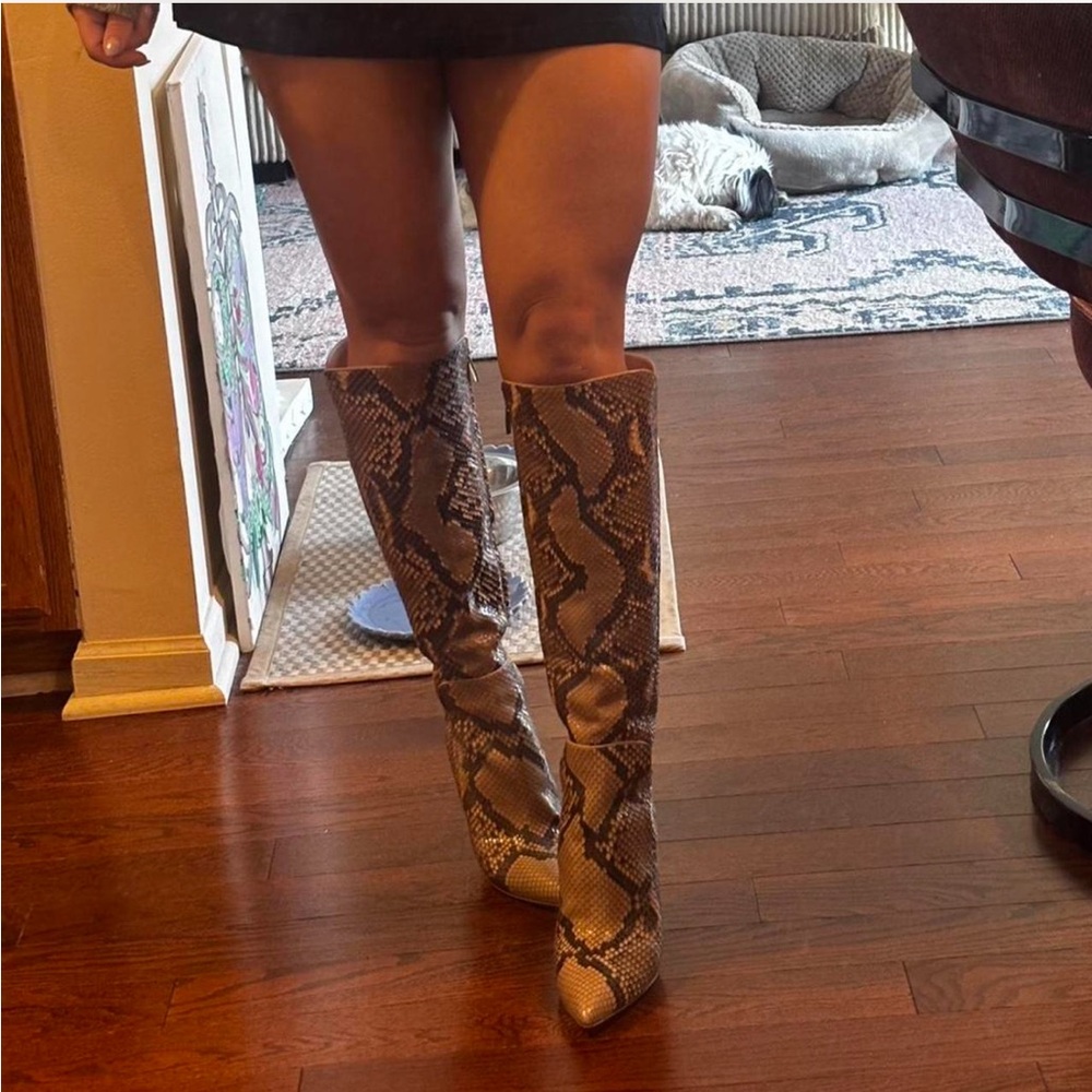 Gianvito Rossi Python Stiletto Boots - image 8